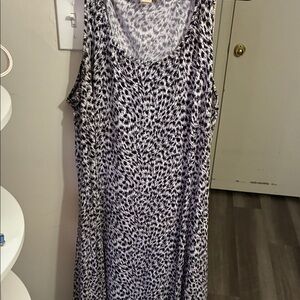 Michael Kors Black and White Printed Maxi Dress
